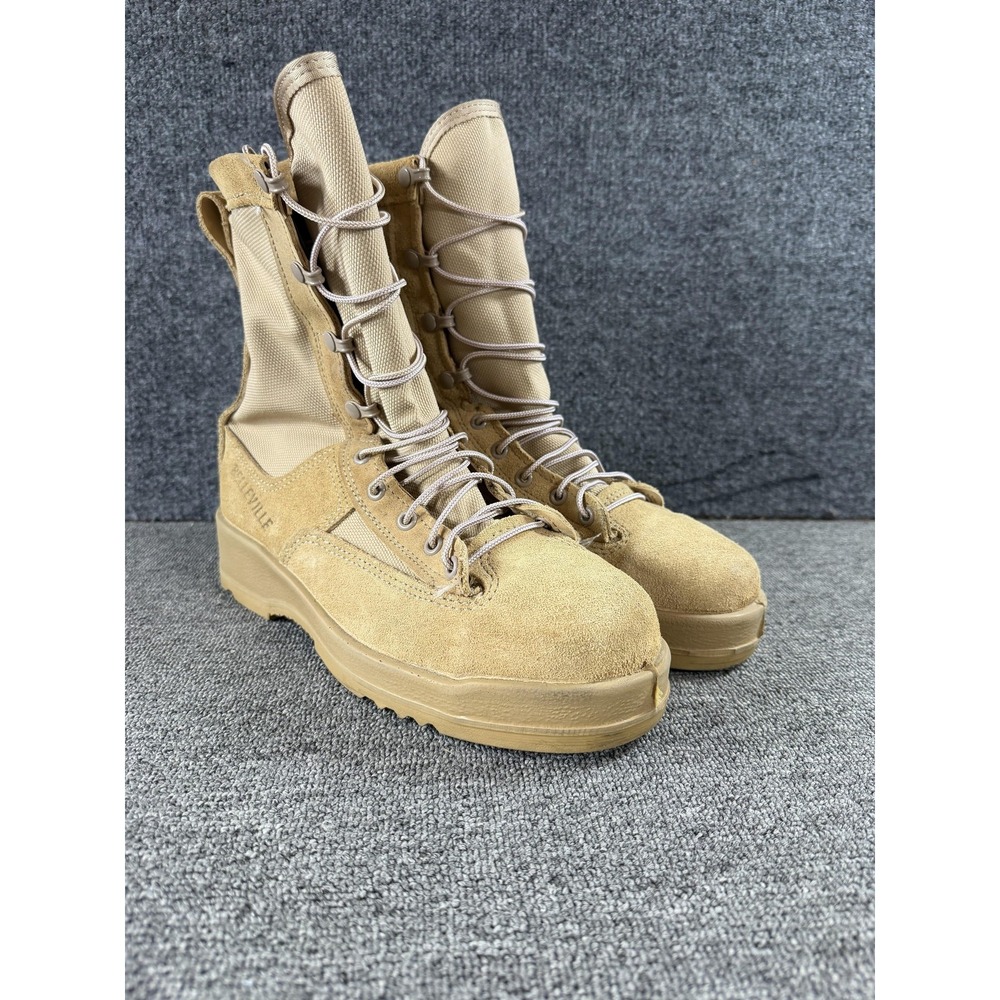 Belleville 330 DES ST Boots Mens 8.5 Beige Brown Suede Combat Work Vibram